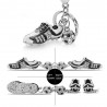 Football soccer shoe with rhinestone - keyringKeyrings
