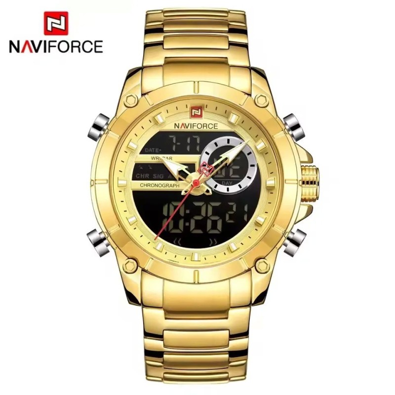NAVIFORCE 9163 Men's Electronic Quartz Watch Luminous Calendar Casual Sports Waterproof Stainless Steel Strap Watches for Men... NAVIFORCE 9163 Men's Electronic Quartz Watch Luminous Calendar Casual Sports Waterproof Stainless Steel Strap Watches for Men...