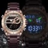 NAVIFORCE 9163 Men's Electronic Quartz Watch Luminous Calendar Casual Sports Waterproof Stainless Steel Strap Watches for Men