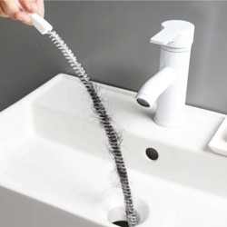 Bendable sink drain brush - flexible clog remover for bathroom and kitchenDrains