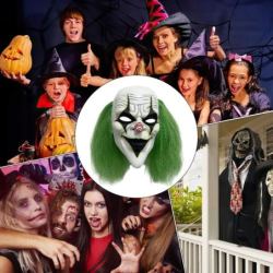 Clown Head Cover Masque Halloween Horror Dress Up Props Luminous Rubber Masks Amusement Park Haunted House Prank Cosplay Mask