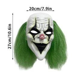 Clown Head Cover Masque Halloween Horror Dress Up Props Luminous Rubber Masks Amusement Park Haunted House Prank Cosplay Mask