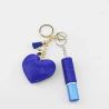 Diamond heart keychain - with fashionable lanyard mini perfume bottlePerfumes