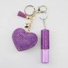 Diamond heart keychain - with fashionable lanyard mini perfume bottlePerfumes