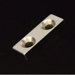 N35 magnete neodimio robusto blocco Countersunk con 2 - 4mm Foro 30 * 10 * 5mm
