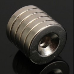 N52 magnete al neodimio - forte anello rotondo con foro 4mm - 15 * 3mm - 5 pezzi