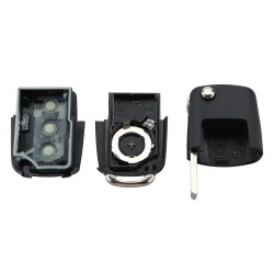 VW Jetta Beetle - 3 button - uncut blade - remote car key case - shellKeys