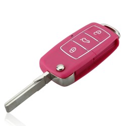 VW Jetta Beetle - 3 button - uncut blade - remote car key case - shellKeys