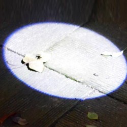 Luce di forma di luna rotonda - lega di alluminio - torcia mini LED - torcia