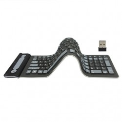 silicone flessibile - pieghevole - wireless - tastiera 107 chiavi - russo - Qwerty