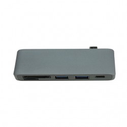 5 en 1 USB 3 Hub Multi Type C Adapter Card Reader