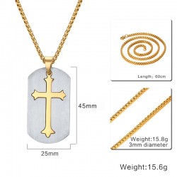 Removable cross pendant with stainless steel necklaceNecklaces