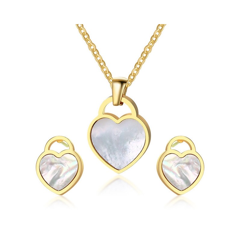 Heart Shape Necklace & Earrings Jewelry SetJewellery Sets