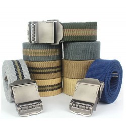 Cintura in tela casual con fibbia in metallo 110cm