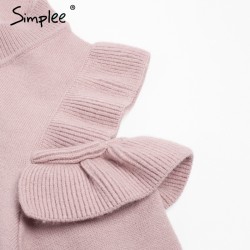 Elegant Off Shoulder Knitted Sweater JumperHoodies & Jumpers