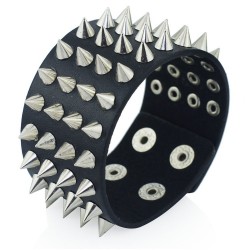 Four Row Rivet Stud Leather Bracelet UnisexBracelets