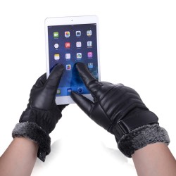 Retro in pelle addensata - touch screen - guanti antiscivolo