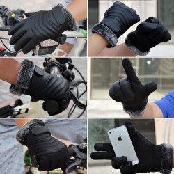 Retro in pelle addensata - touch screen - guanti antiscivolo