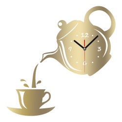 Tazza del tè del caffè forma orologio da parete