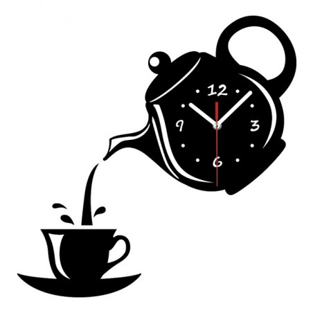 Tazza del tè del caffè forma orologio da parete