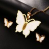 Collana di farfalla e orecchini Set di gioielli