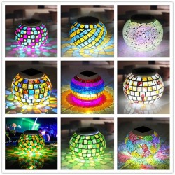 Lampada solare di illuminazione del giardino della sfera del mosaico