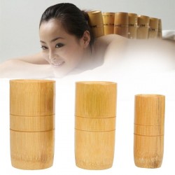 Tazze di aspirazione bambù cinese tradizionale Agopuntura Anti Cellulite Massage Set 3pcs