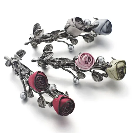 Roses clip de cheveux en cristal