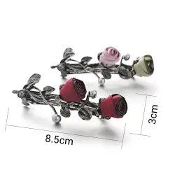 Roses clip de cheveux en cristal