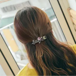 Roses clip di capelli di cristallo