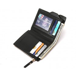 Porte-monnaie en cuir & fentes de carte de crédit