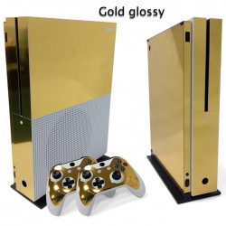Xbox One S Console & Controller - vinyl decal - skin sticker - gold