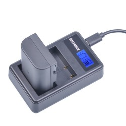 Caricabatteria USB Dual LCD per DMW-BLF19 BLF19GK BLF19PP DMC-GH3 GH3A GH3AGK
