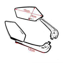 Universal motorcycle handlebar rear view mirrorsMirrors
