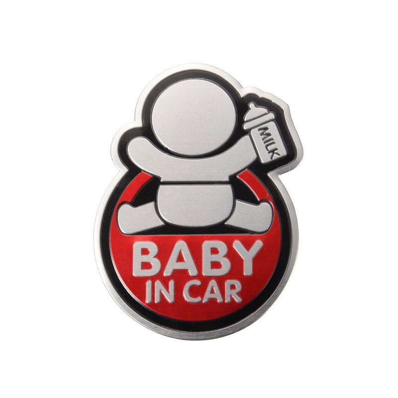 BABY IN CAR riflettente 3D autoadesivo impermeabile