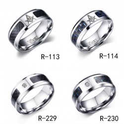 Stainless steel masonic symbol ringRings