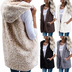 Fur vest - hooded body warmer - jacketJackets