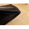 Portafoglio uomo in pelle borsa - cerniera e slot carta di credito