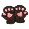 Bear paw mittens - plush fingerless glovesGloves