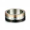 Rotatable 3 parties bague chiffres romains