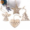 Christmas tree Xmas decoration wooden hollow pendants 6 pcsChristmas