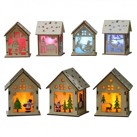 Wooden Christmas house with LED - do it yourselfChristmas