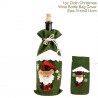 Christmas bottle wine cover cloth & linenChristmas