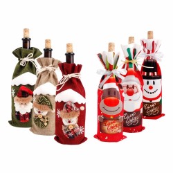 Rivestimento vino bottiglia di Natale & biancheria