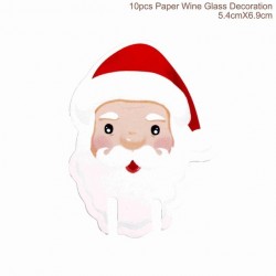 Decorazione di carta di vetro di vino di Natale 10 pz