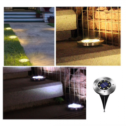 8 LED Pavimenti Buried - luce solare giardino con sensore impermeabile