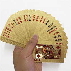 Oro foglio di poker giocando carte impermeabili