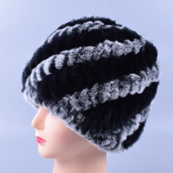 Cappello invernale caldo in pelliccia di coniglio