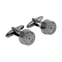 Round bronze bullet cufflinksCufflinks