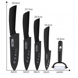 Set coltelli in ceramica - pelatore - supporto